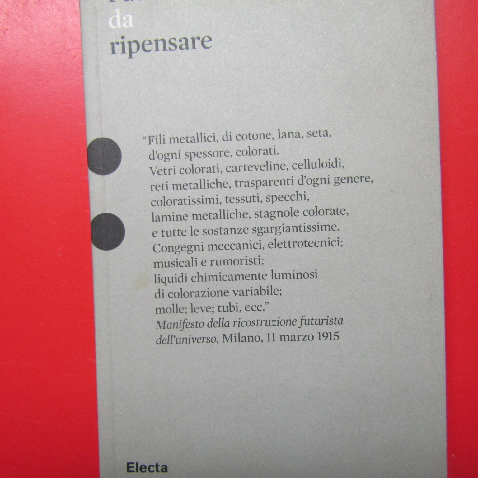 Futurismo da ripensare