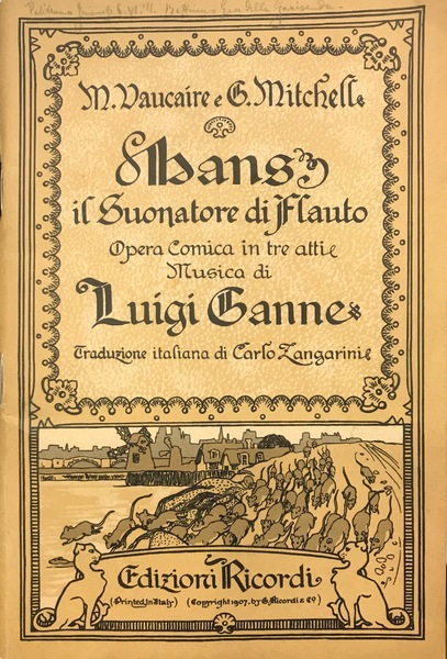 HANS, IL SUONATORE DI FLAUTO Opera comica in tre atti