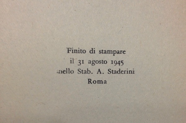 IL CANZONIERE (1900-1945)
