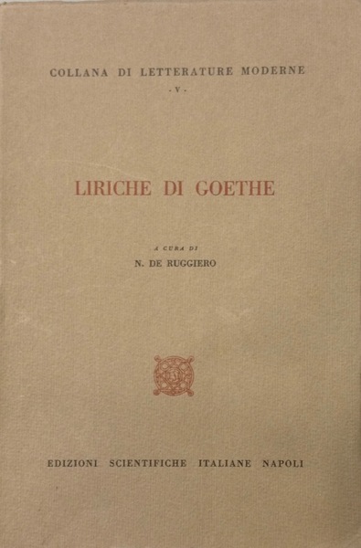LIRICHE DI GOETHE