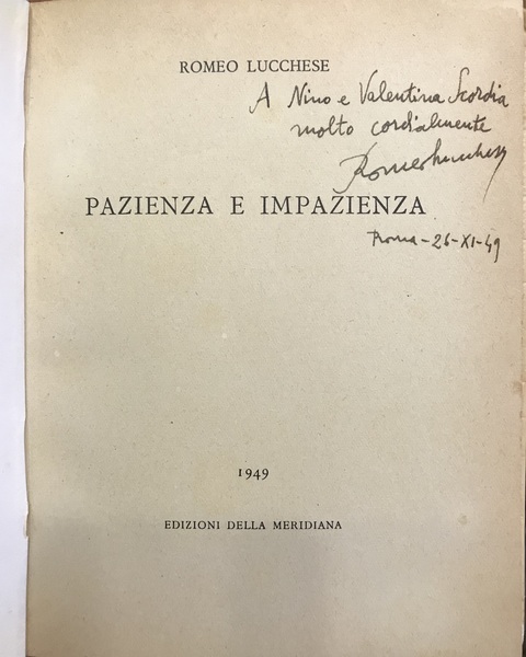 VITA NEL TEMPO (Lettere 1905-1968)