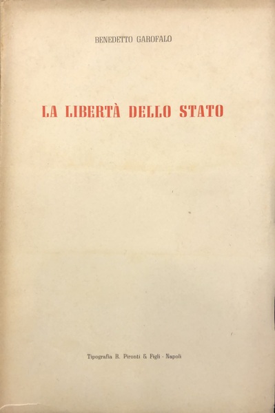 LA LIBERTA' DELLO STATO