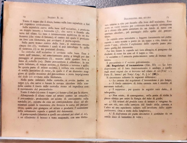 ISTRUZIONI PER TORPEDINERI, Seconda edizione. Parte seconda, SILURI E LANCIA-SILURI. …