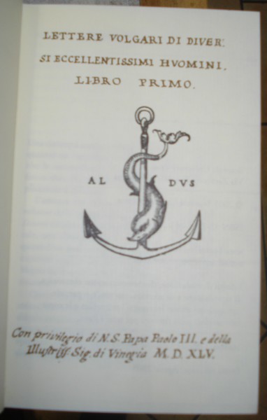 LETTERE VOLGARI DI DIVERSI ECCELLENTISSIMI HUOMINI. MDXLV.,