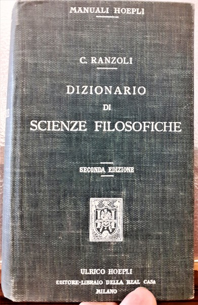 DIZIONARIO DI SCIENZE FILOSOFICHE.,