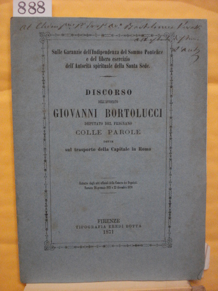 SULLE GARANZIE DELL'INDIPENDENZA DEL SOMMO PONTEFICE E DEL LIBERO ESERCIZIO …