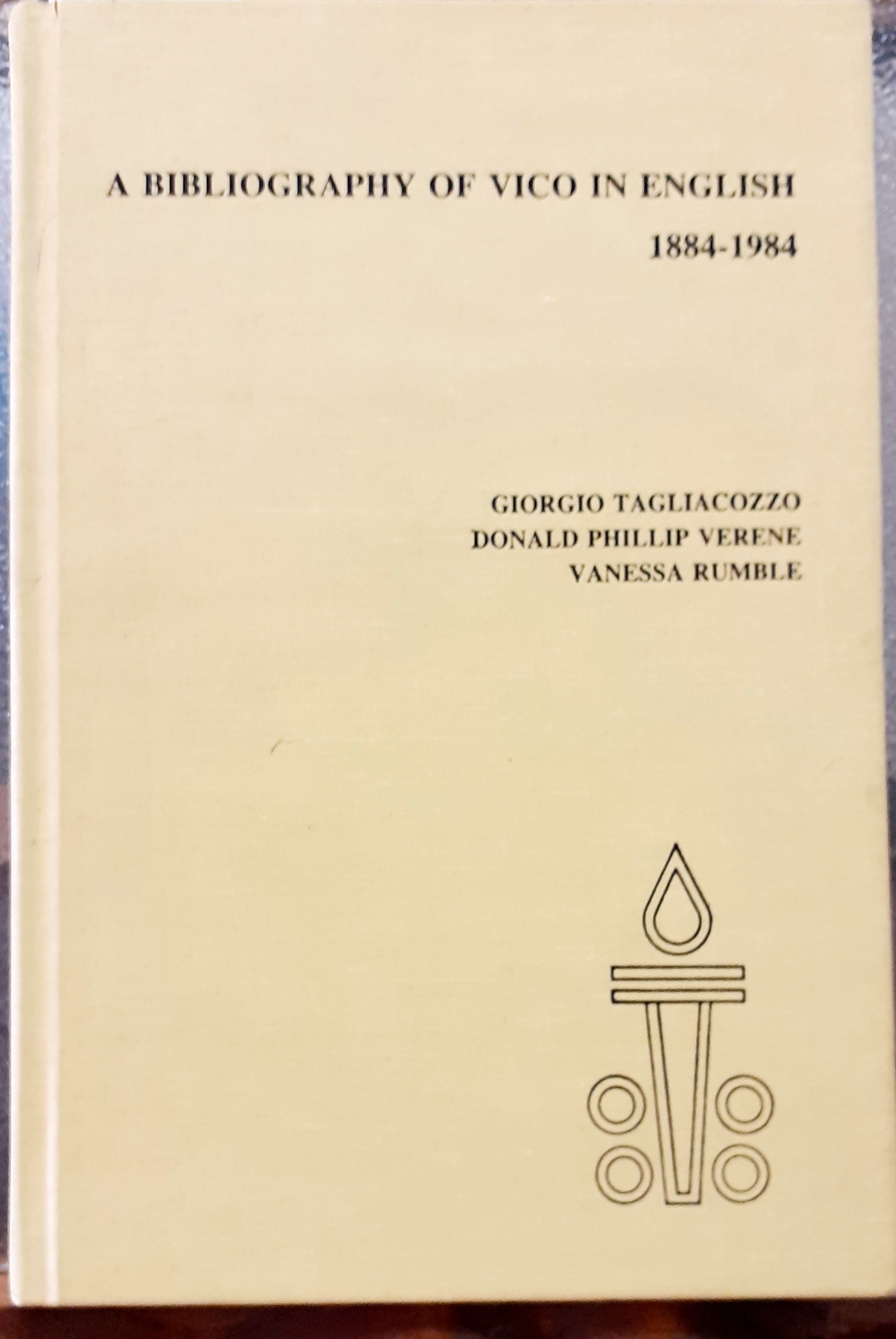 A BIBLIOGRAPHY OF VICO IN ENGLISH 1884-1984 .
