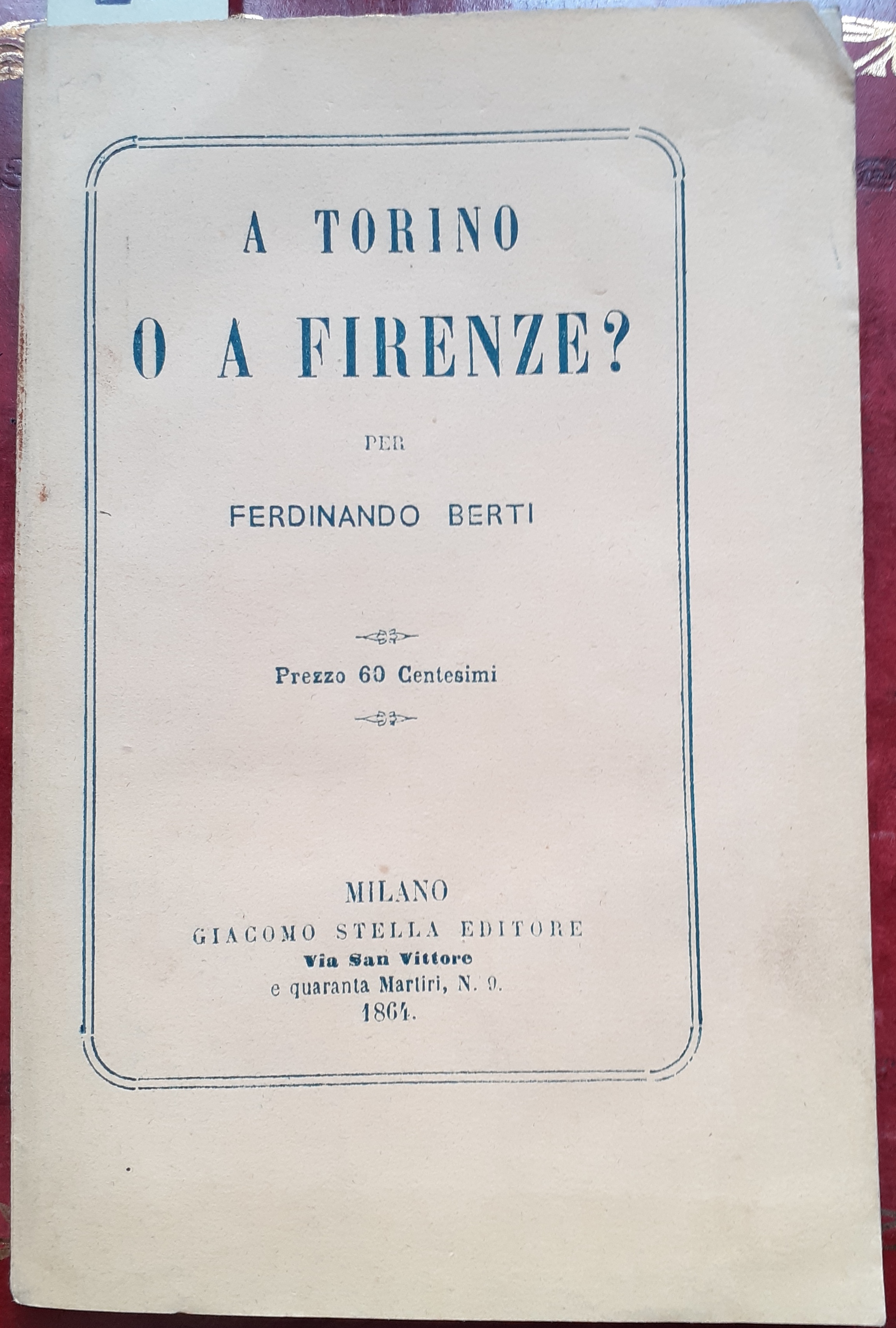 A TORINO O A FIRENZE ?.