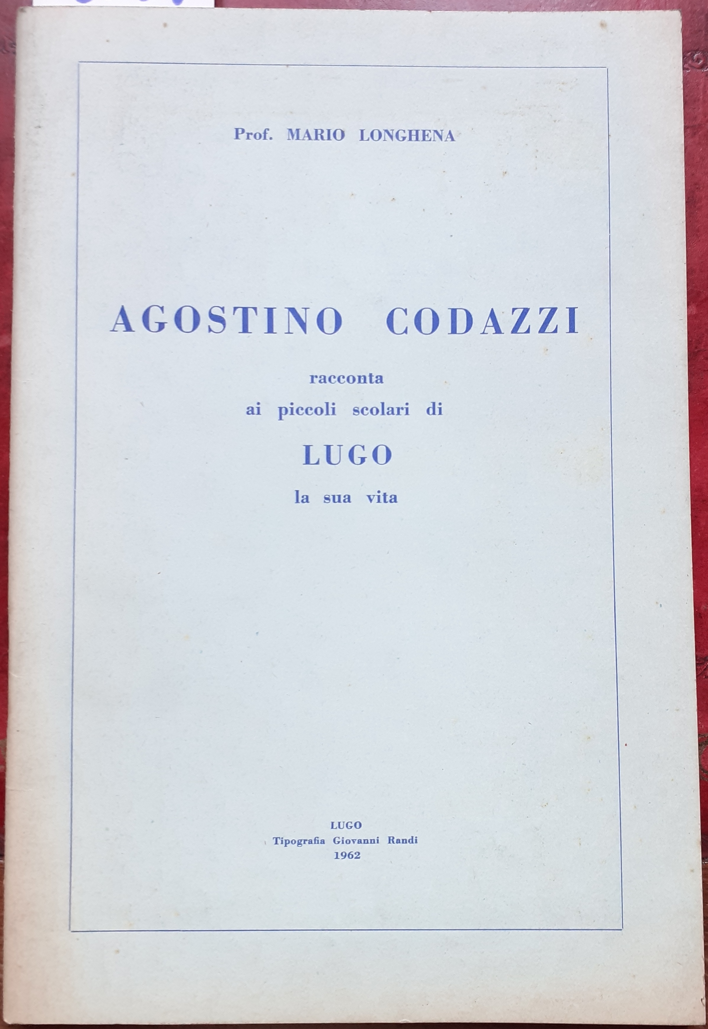 AGOSTINO CODAZZI racconta ai piccoli scolari di Lugo la sua …