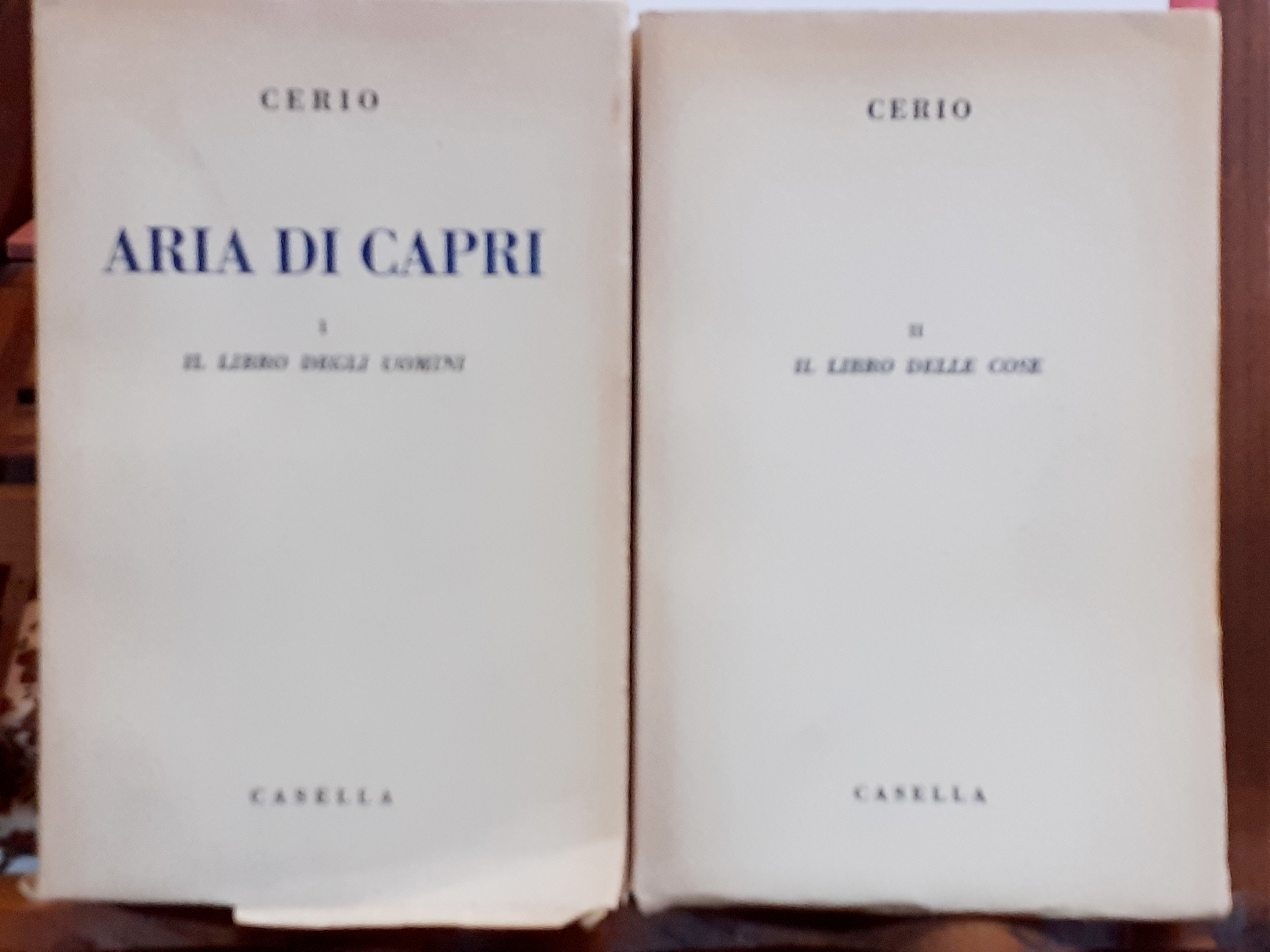 ARIA DI CAPRI: IL LIBRO DEGLI UOMINI / IL LIBRO …