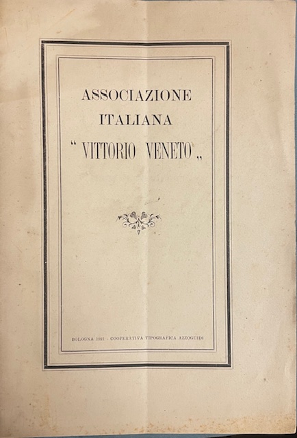 ASSOCIAZIONE ITALIANA "VITTORIO VENETO" (STATUTO).