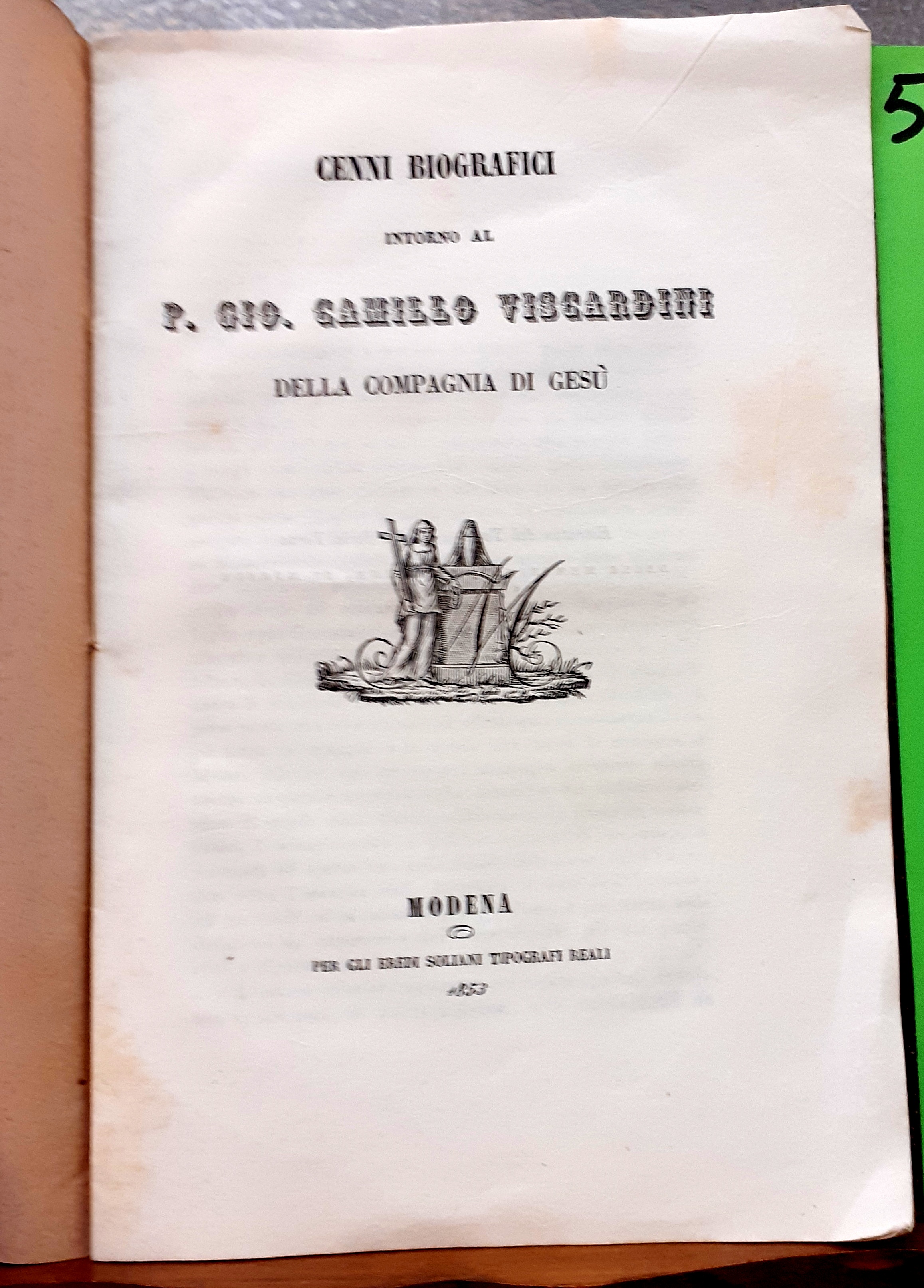 CENNI BIOGRAFICI INTORNO AL P. GIO. CAMILLO VISCARDINI DELLA COMPAGNIA …