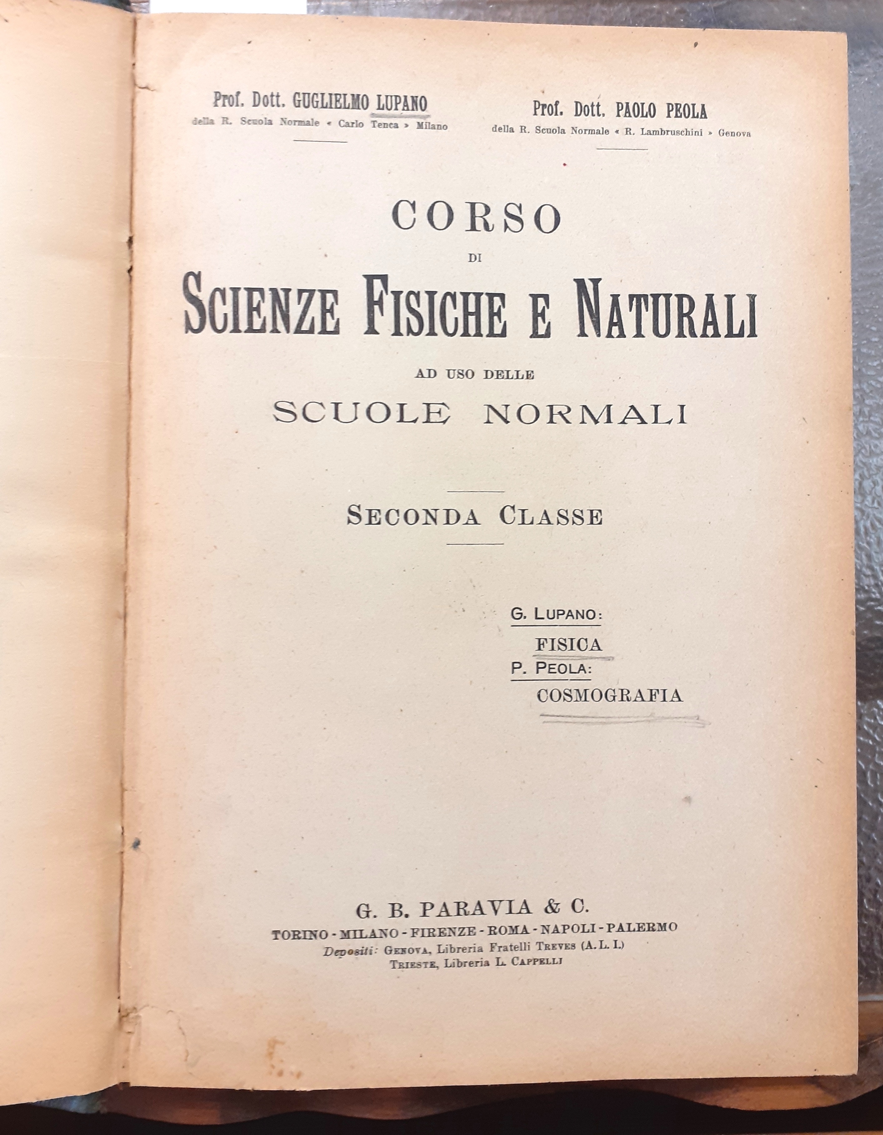 CORSO DI SCIENZE FISICHE E NATURALI ad uso delle scuole …