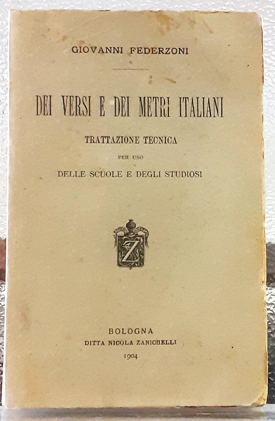 DEI VERSI E DEI METRI ITALIANI: TRATTAZIONE TECNICA per uso …