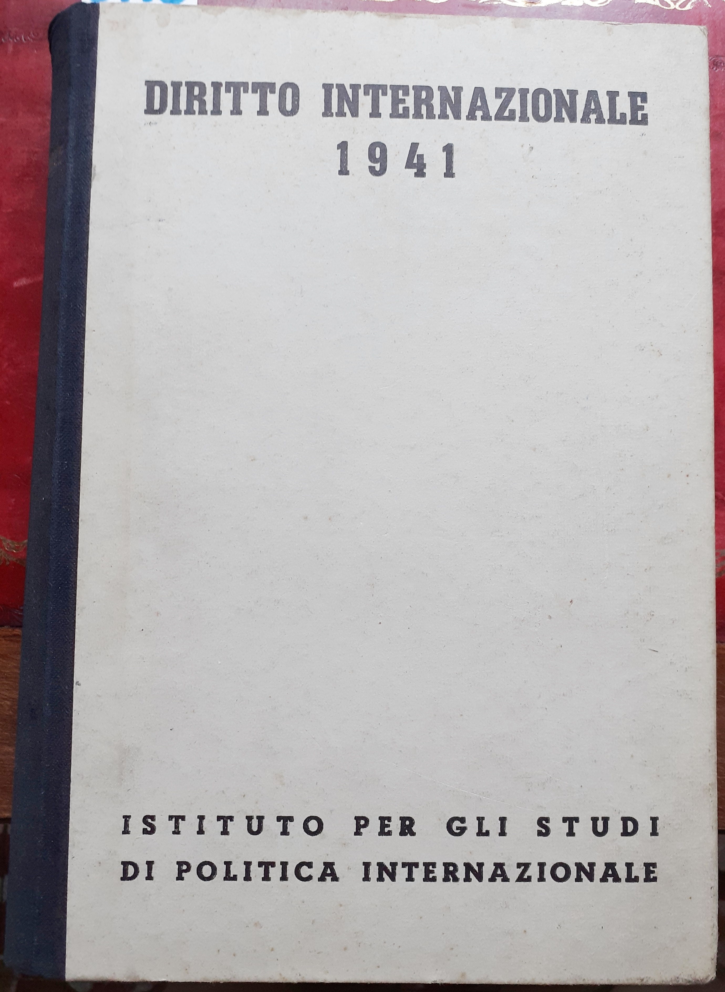 DIRITTO INTERNAZIONALE 1941.