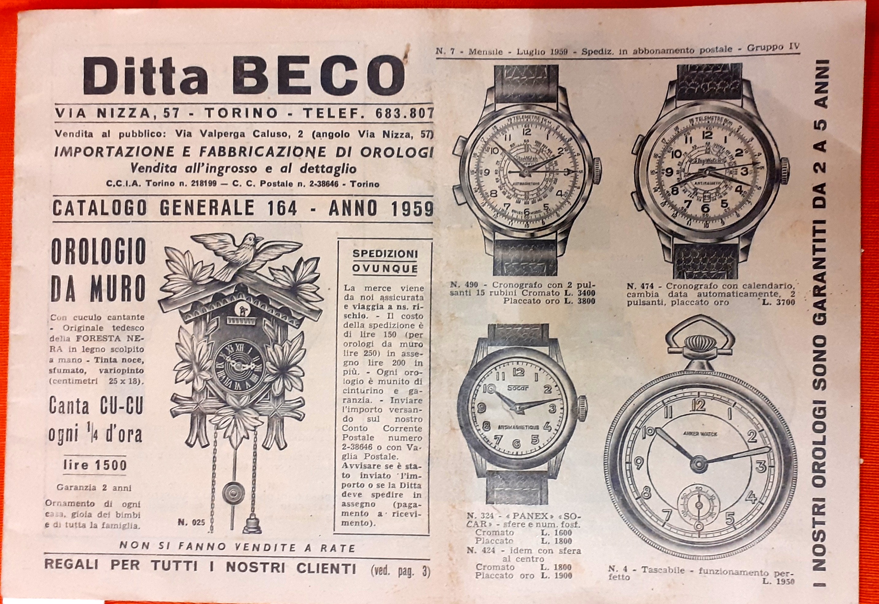 DITTA BECO. Catalogo generale 164. anno 1950.