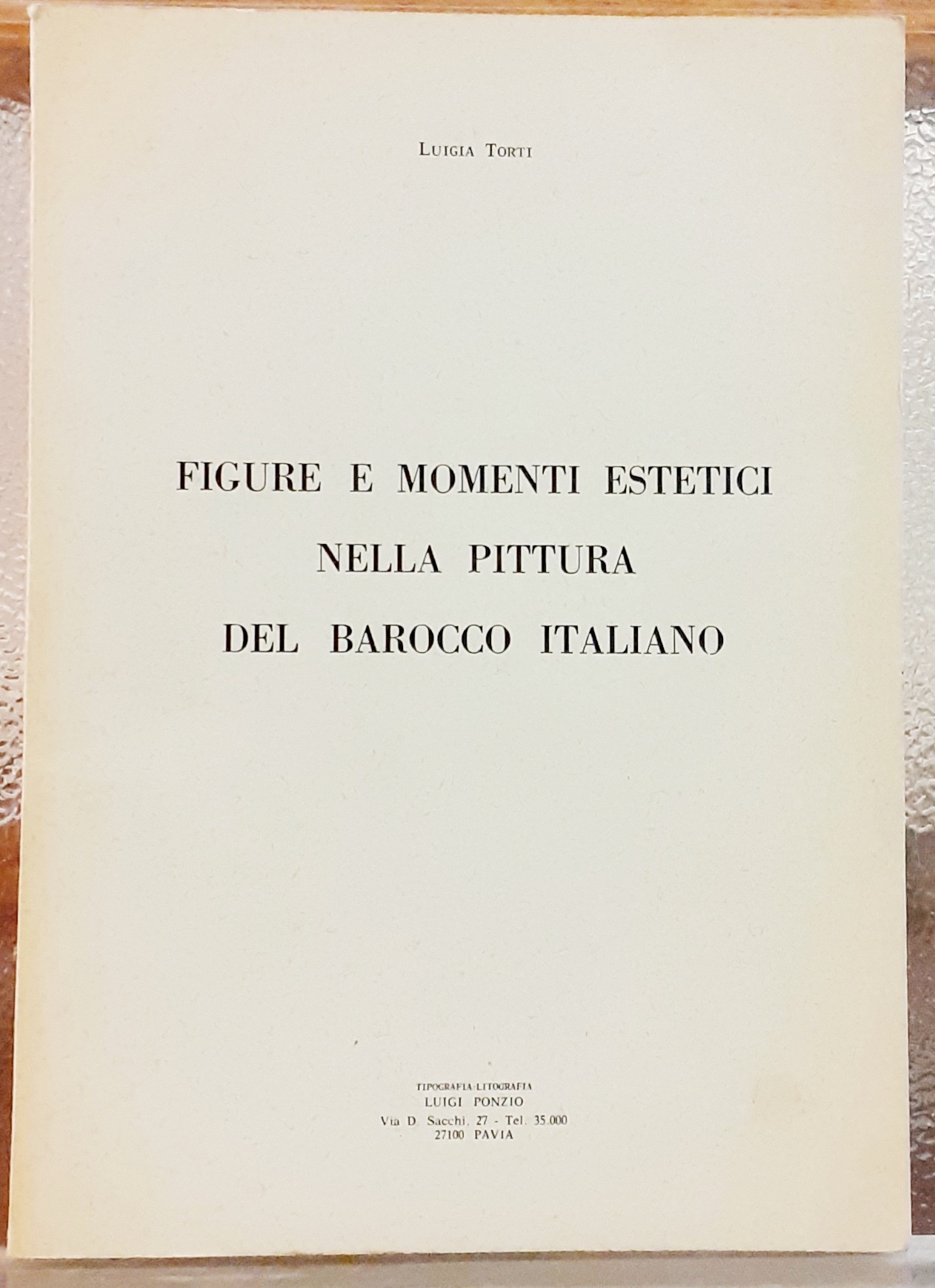 FIGURE E MOMENTI ESTETICI NELLA PITTURA DEL BAROCCO ITALIANO.