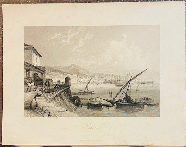 GENOA.,1828-1829., Brandard Robert, incise.,Turton W., Veduta del porto di Genova.