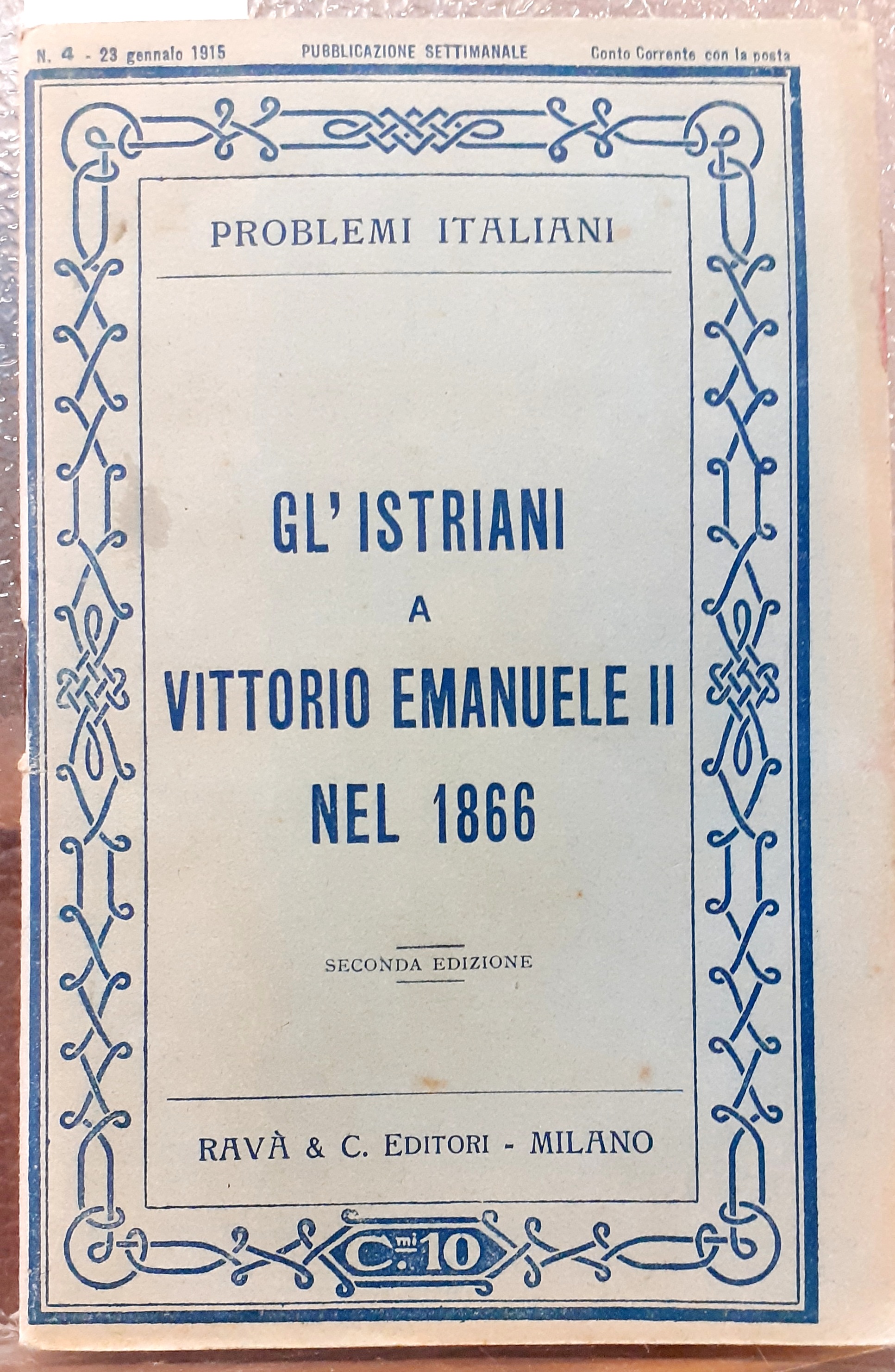 GL'ISTRIANI A VITTORIO EMANUELE II NEL 1866.