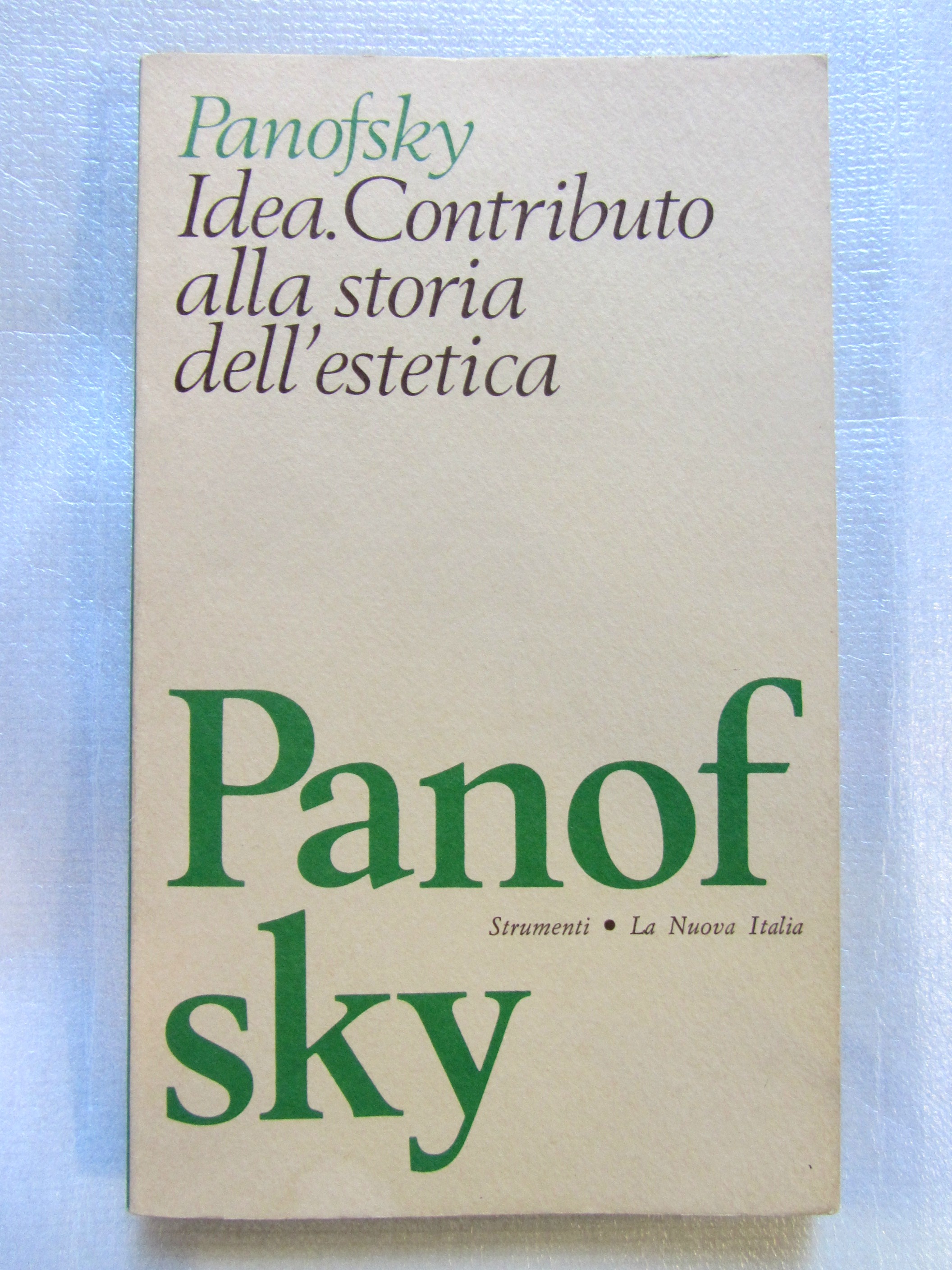 IDEA. CONTRIBUTO ALLA STORIA DELL'ESTETICA. Nuova prefazione dell'Autore all'edizione italiana.