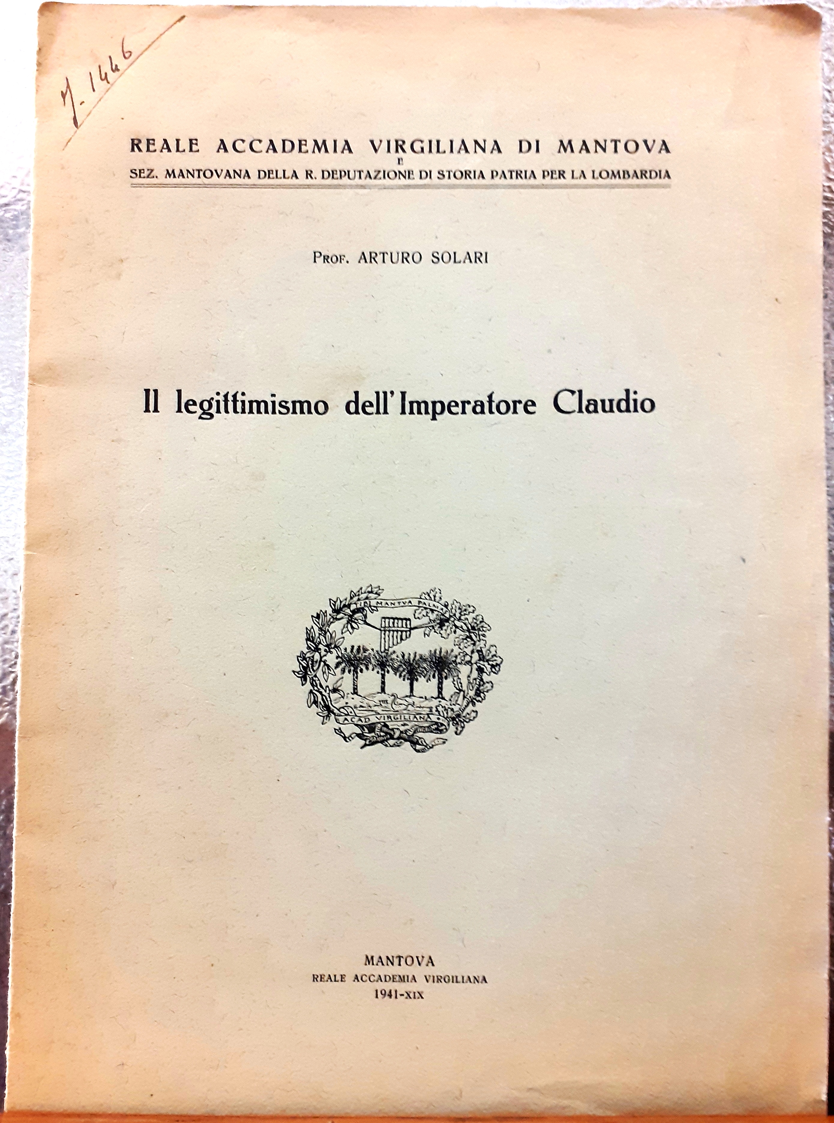 IL LEGITTIMISMO DELL'IMPERATORE CLAUDIO.