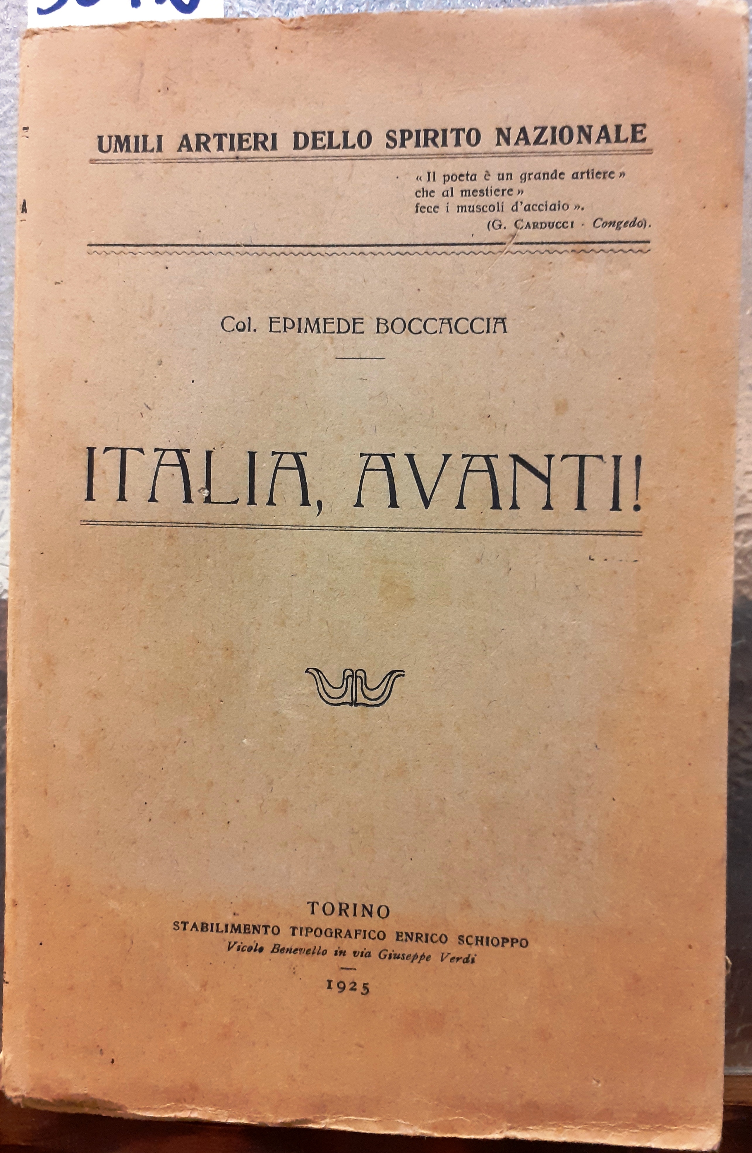 ITALIA, AVANTI !.