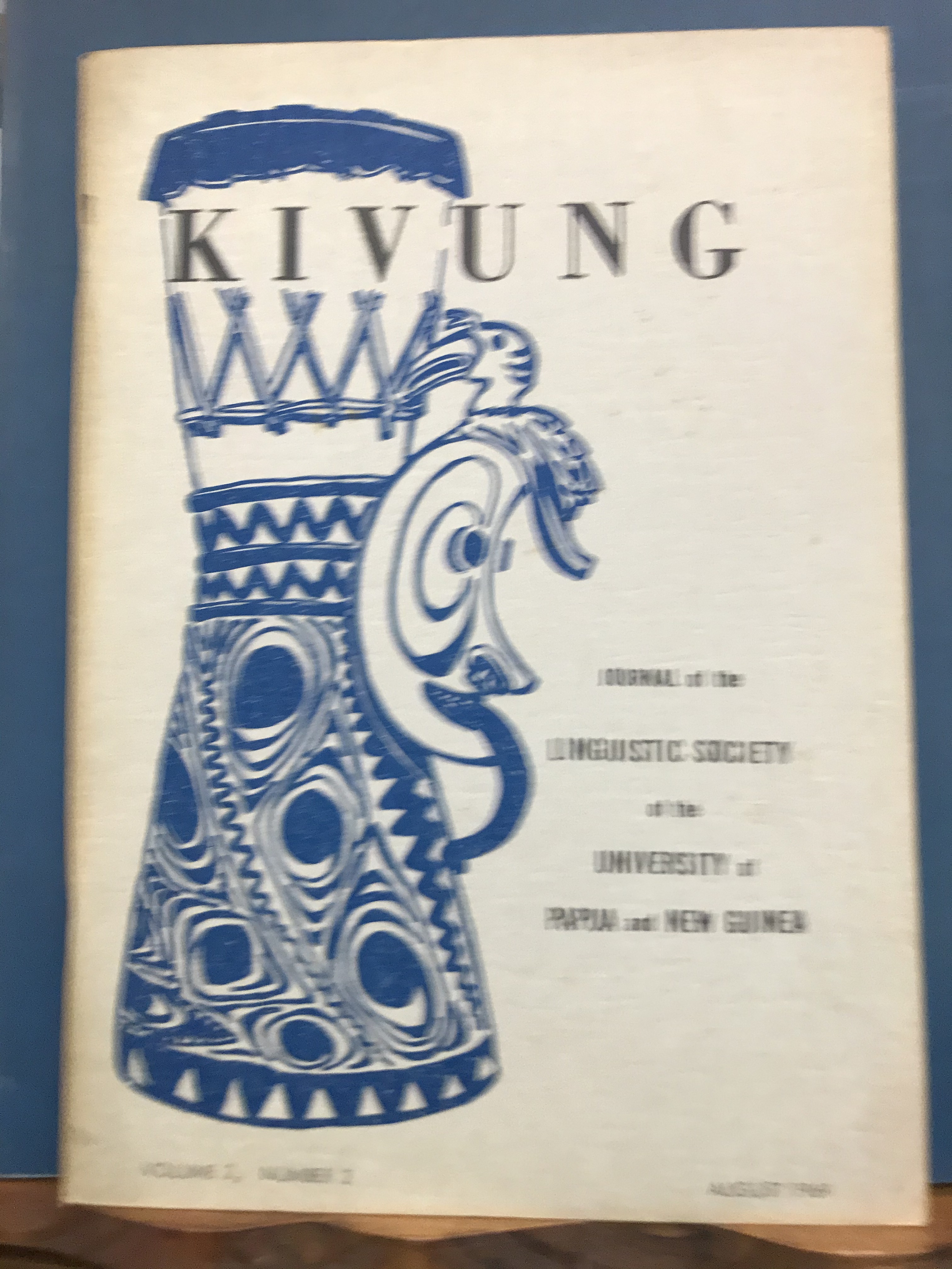 KIVUNG; JOURNAL OF THE LINGUISTIC SOCIETY OF THE UNIVERSITY OF …