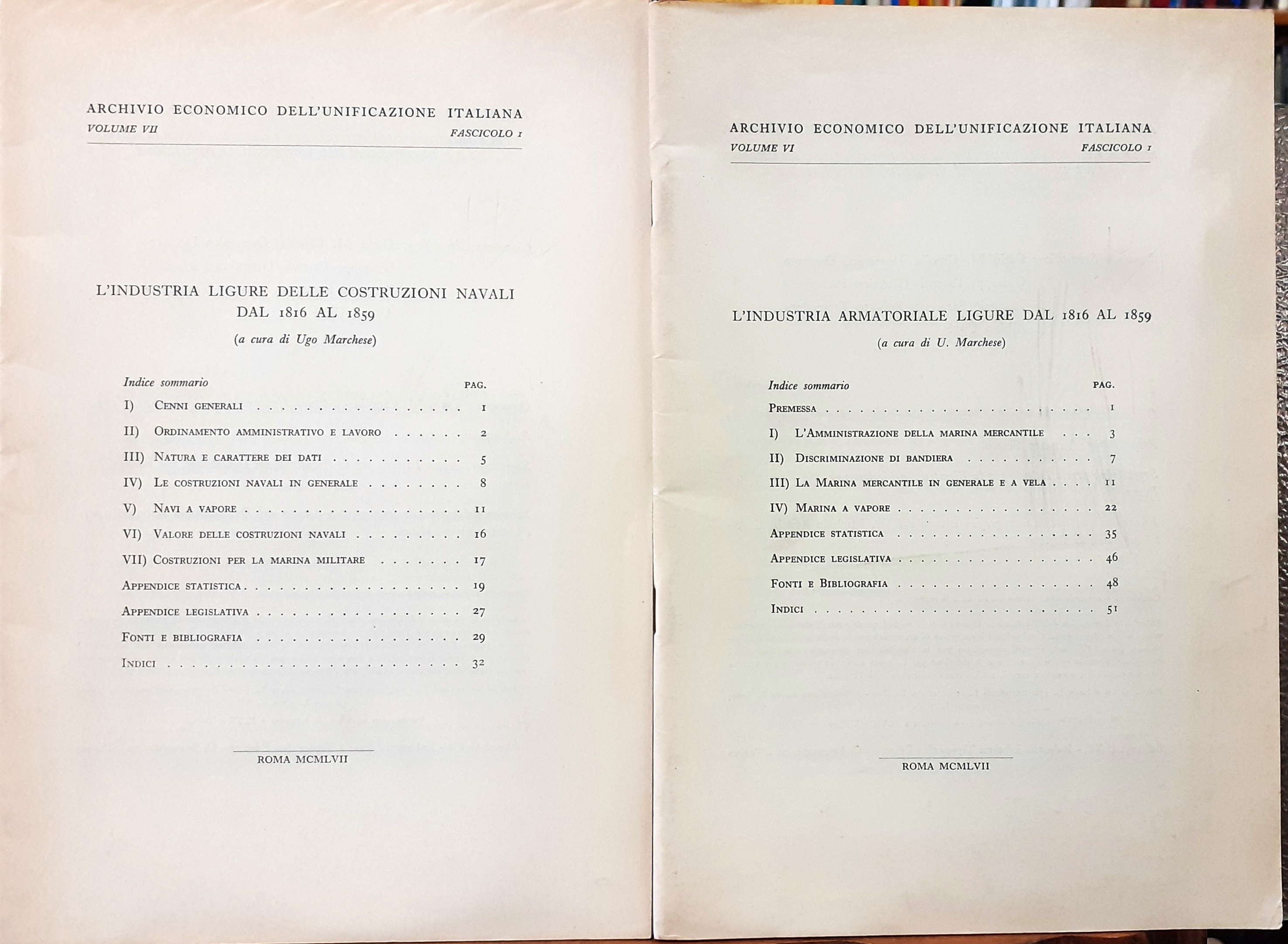 L'INDUSTRIA ARMATORIALE LIGURE DAL 1816 AL 1859 / L'INDUSTRIA LIGURE …