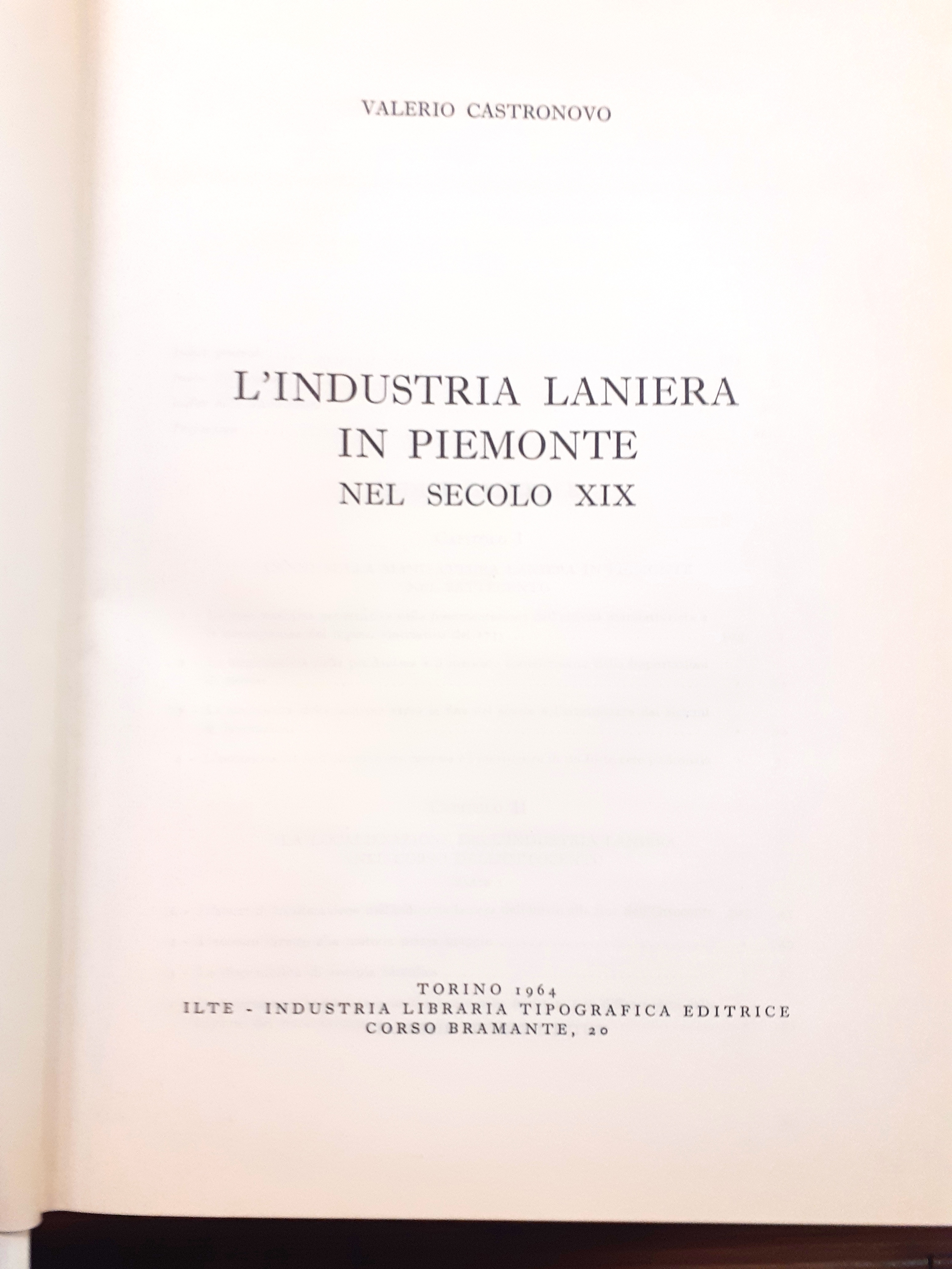 L'INDUSTRIA LANIERA IN PIEMONTE NEL SECOLO XIX.