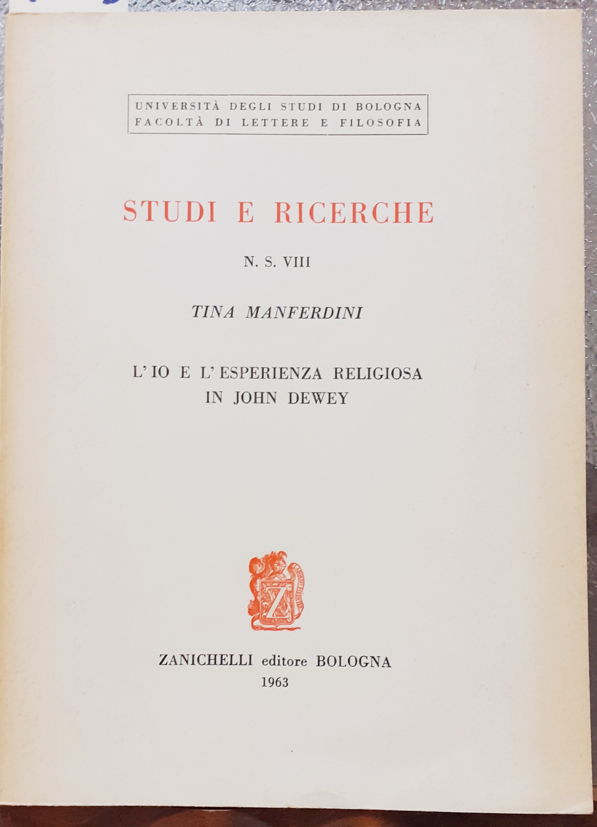 L'IO E L'ESPERIENZA RELIGIOSA IN JOHN DEWEY.