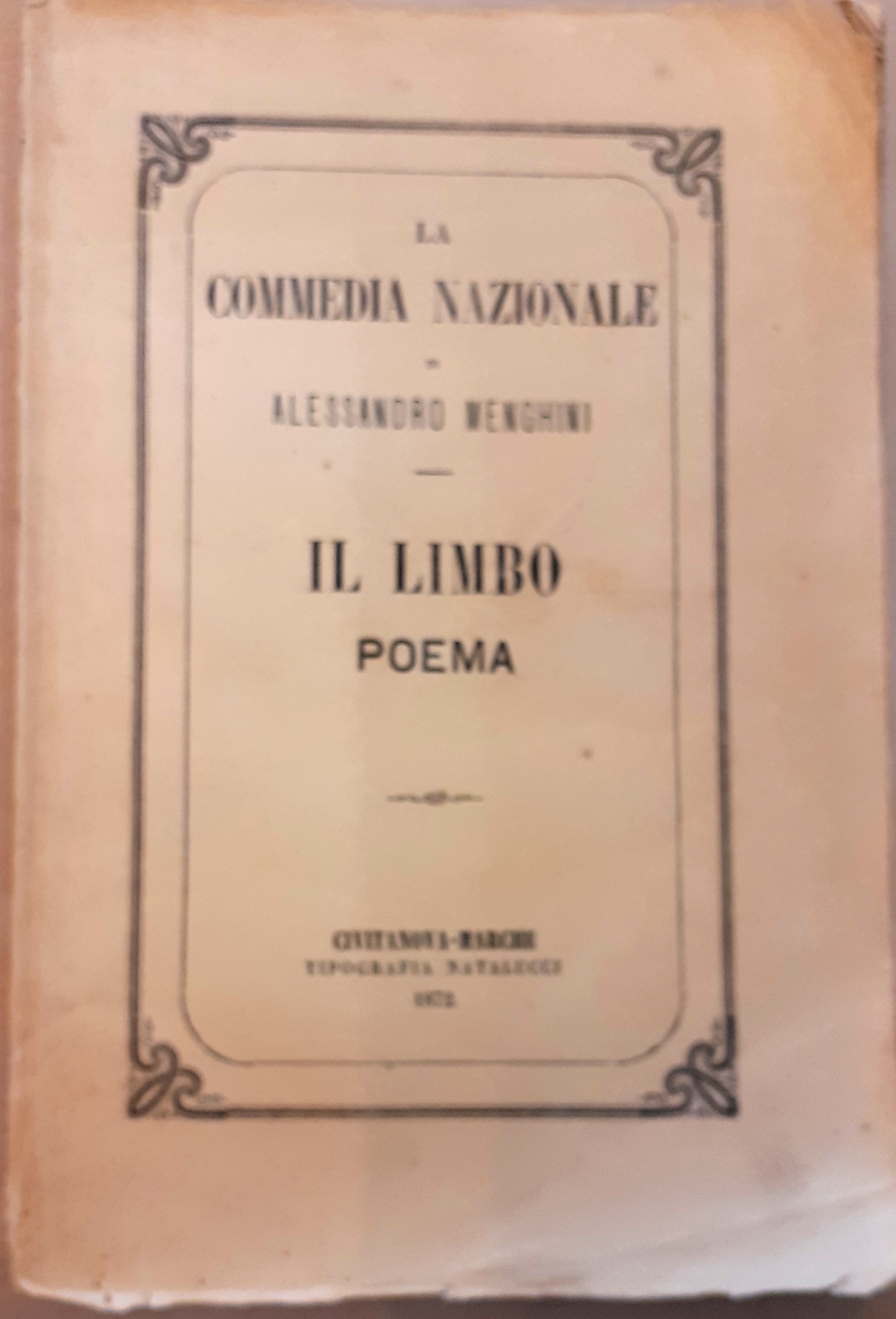 LA COMMEDIA NAZIONALE: IL LIMBO POEMA.