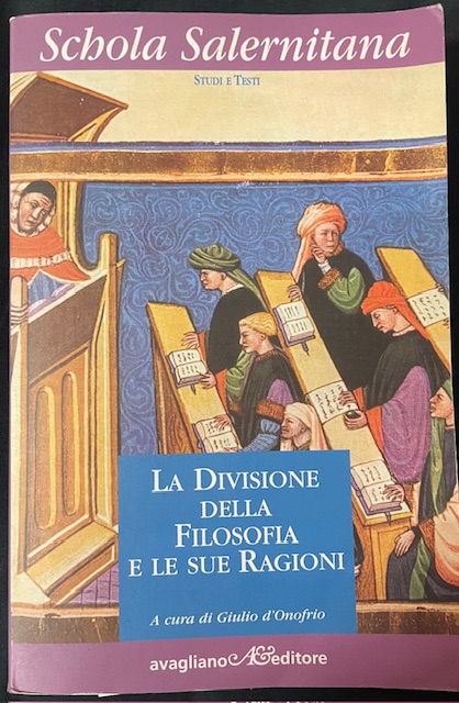LA DIVISIONE DELLA FILOSOFIA E LE SUE RAGIONI.