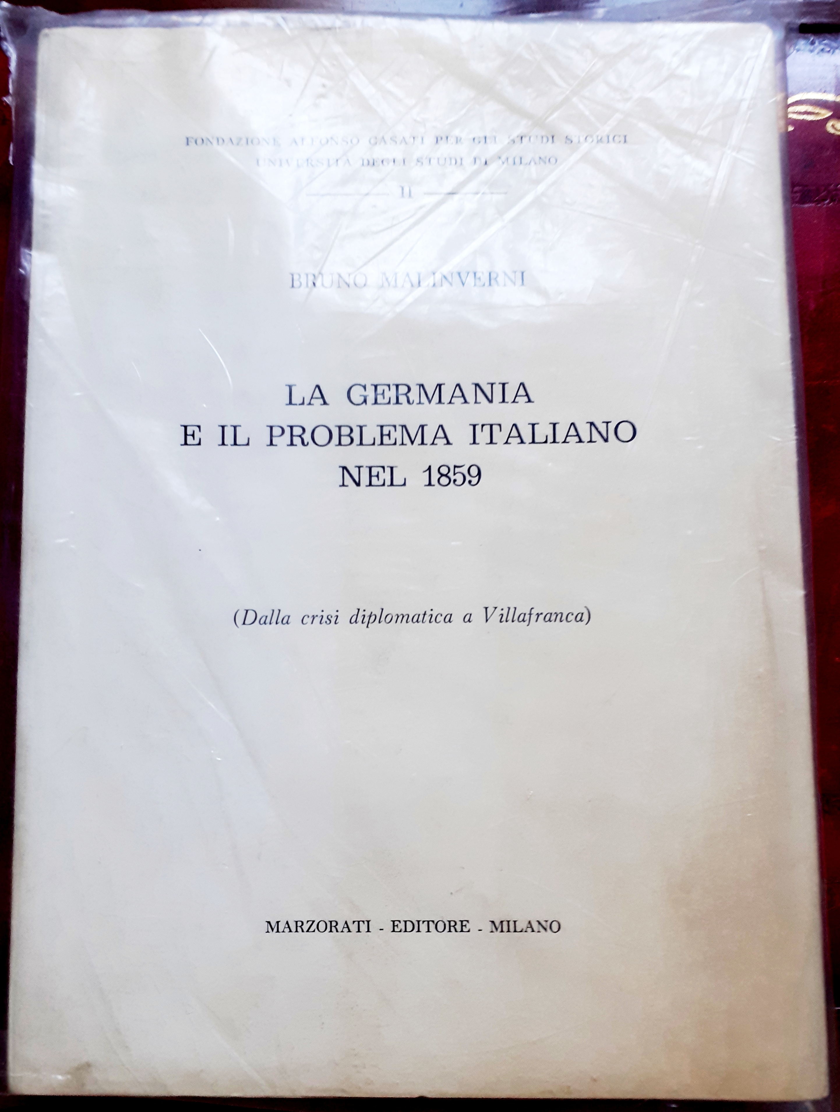 LA GERMANIA E IL PROBLEMA ITALIANO NEL 1859 (Dalla crisi …