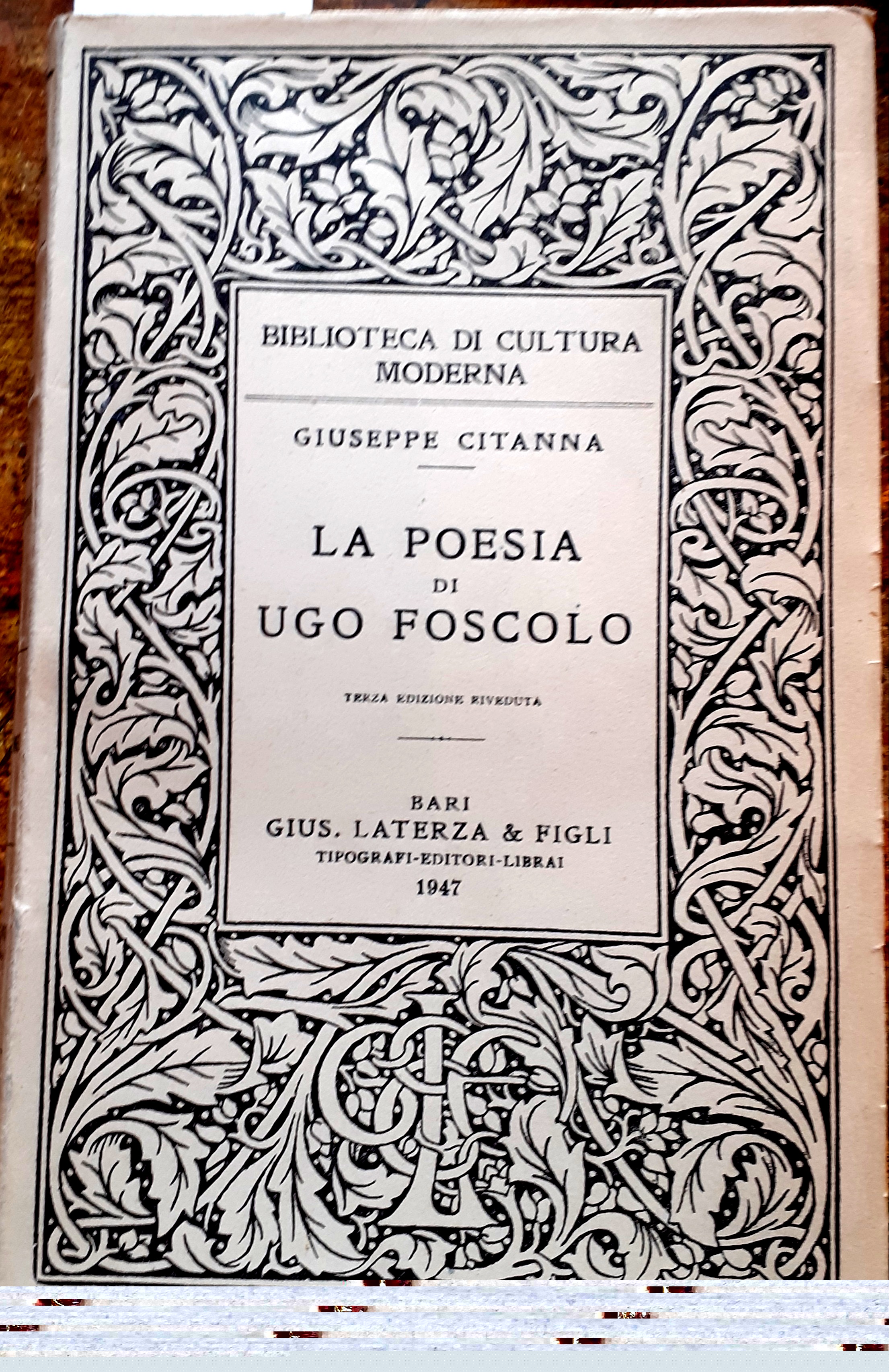 LA POESIA DI UGO FOSCOLO.