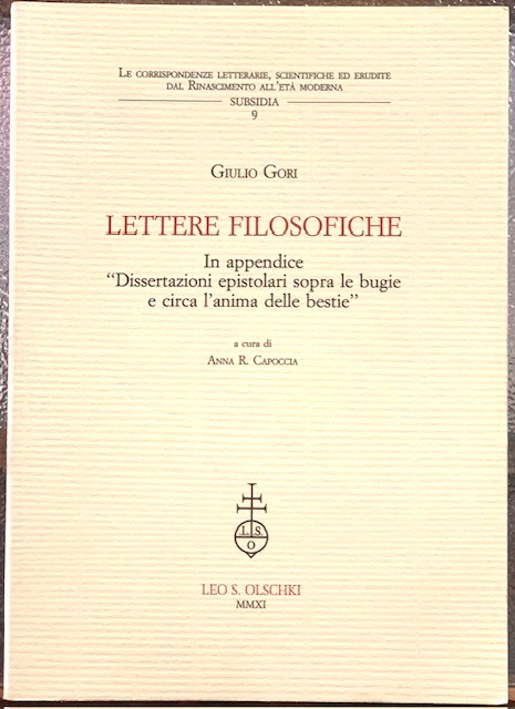 LETTERE FILOSOFICHE. IN APPENDICE "DISSERTAZIONI EPISTOLARI SOPRA LE BUGIE E …