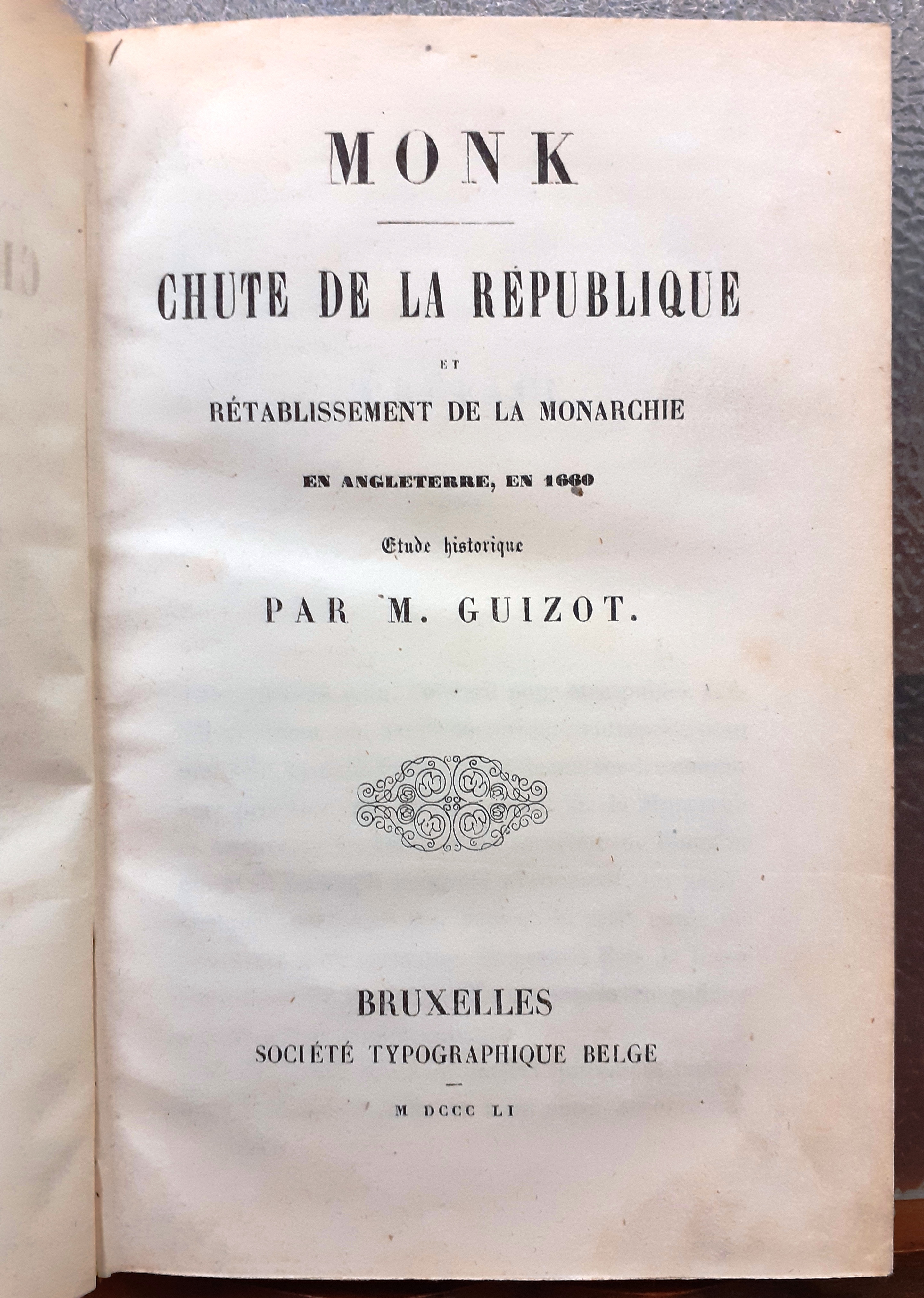 MONK: CHUTE DE LA REPUBLIQUE ET RETABLISSEMENT DE LA MONARCHIE …
