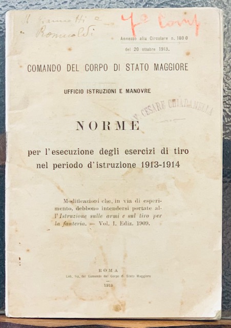 NORME PER L'ESECUZIONE DEGLI ESERCITI DI TIRO NEL PERIODO D'ISTRUZIONE …