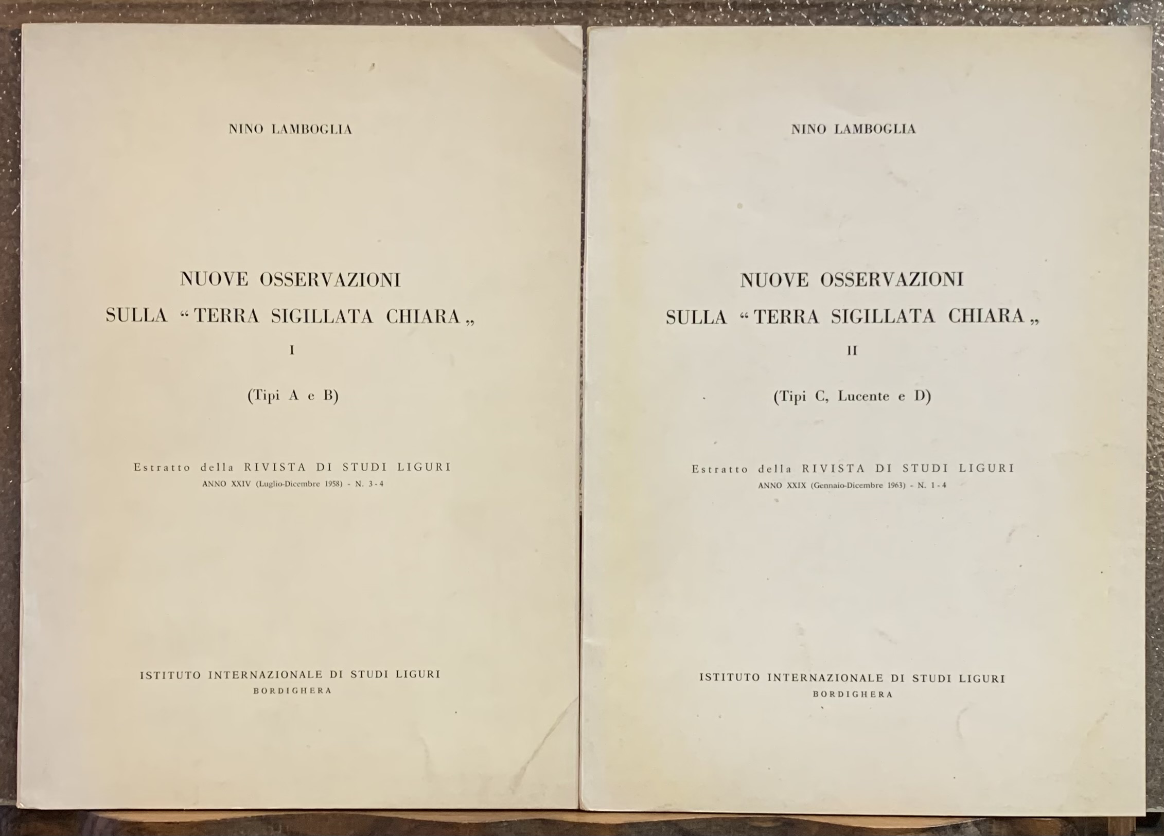 NUOVE OSSERVAZIONI SULLA "TERRA SIGILLATA CHIARA"; I ) (Tipi A …