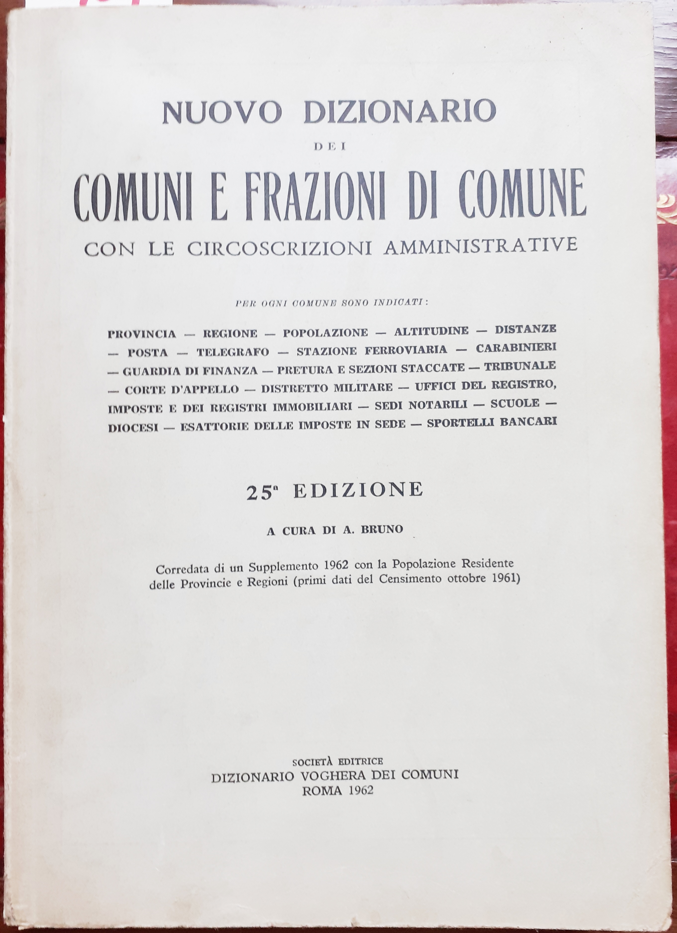 NUOVO DIZIONARIO DEI COMUNI E FRAZIONI DI COMUNE CON LE …