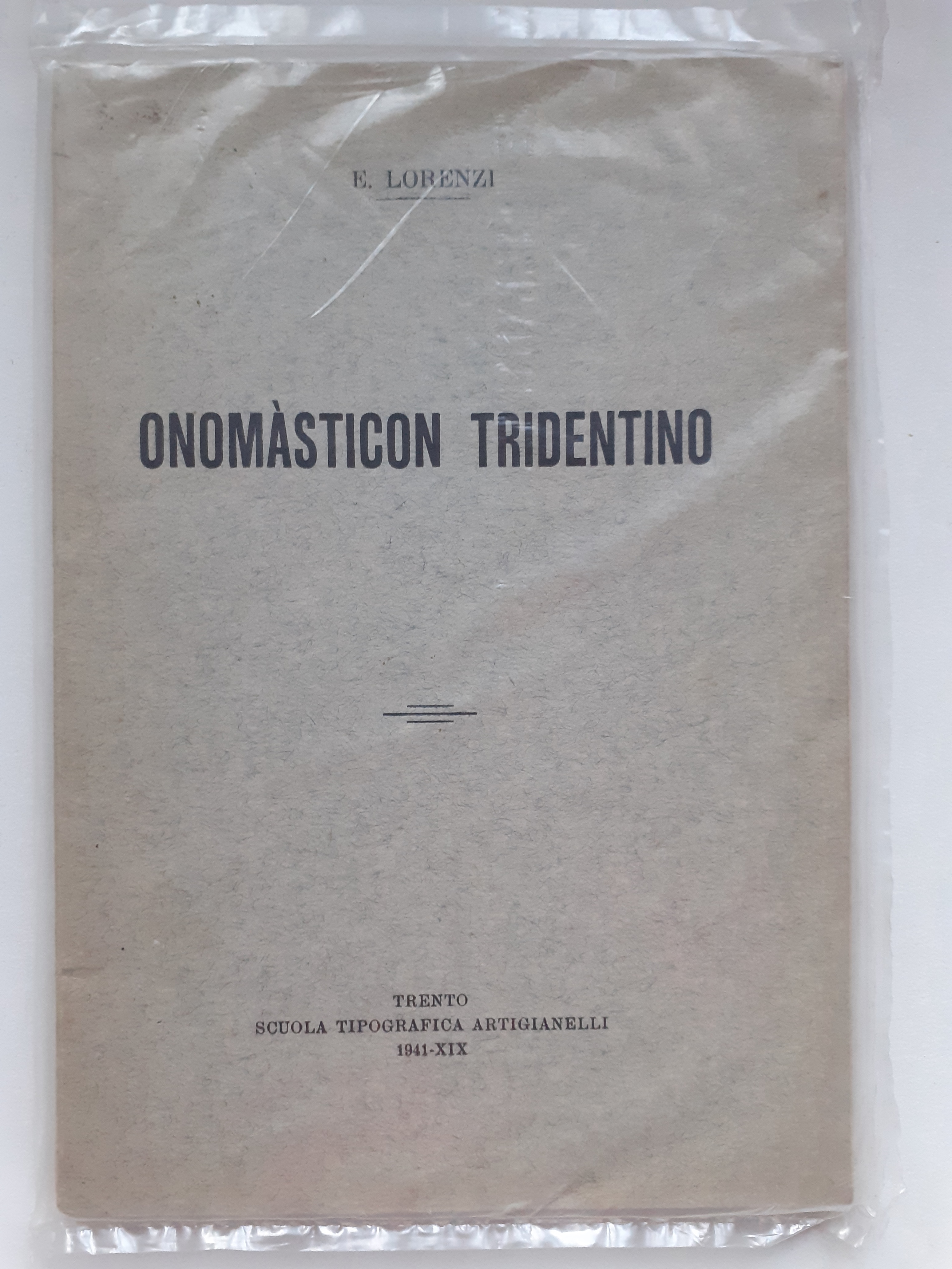 ONOMASTICON TRIDENTINO.