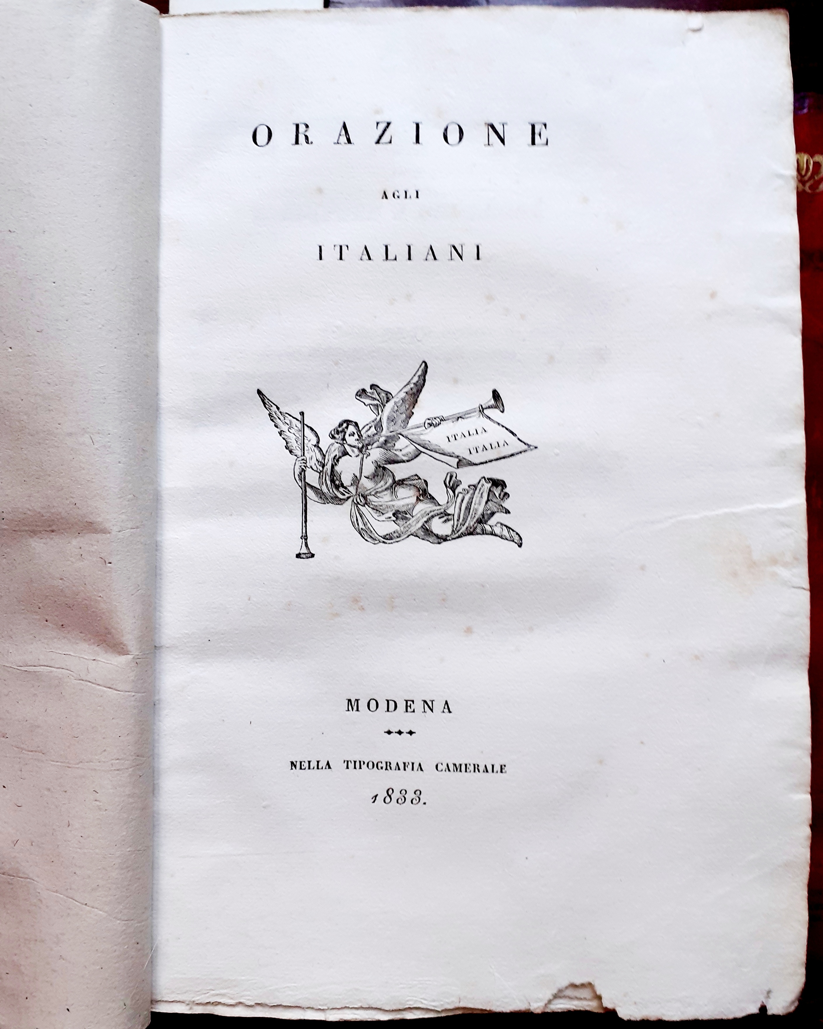 ORAZIONE AGLI ITALIANI.,