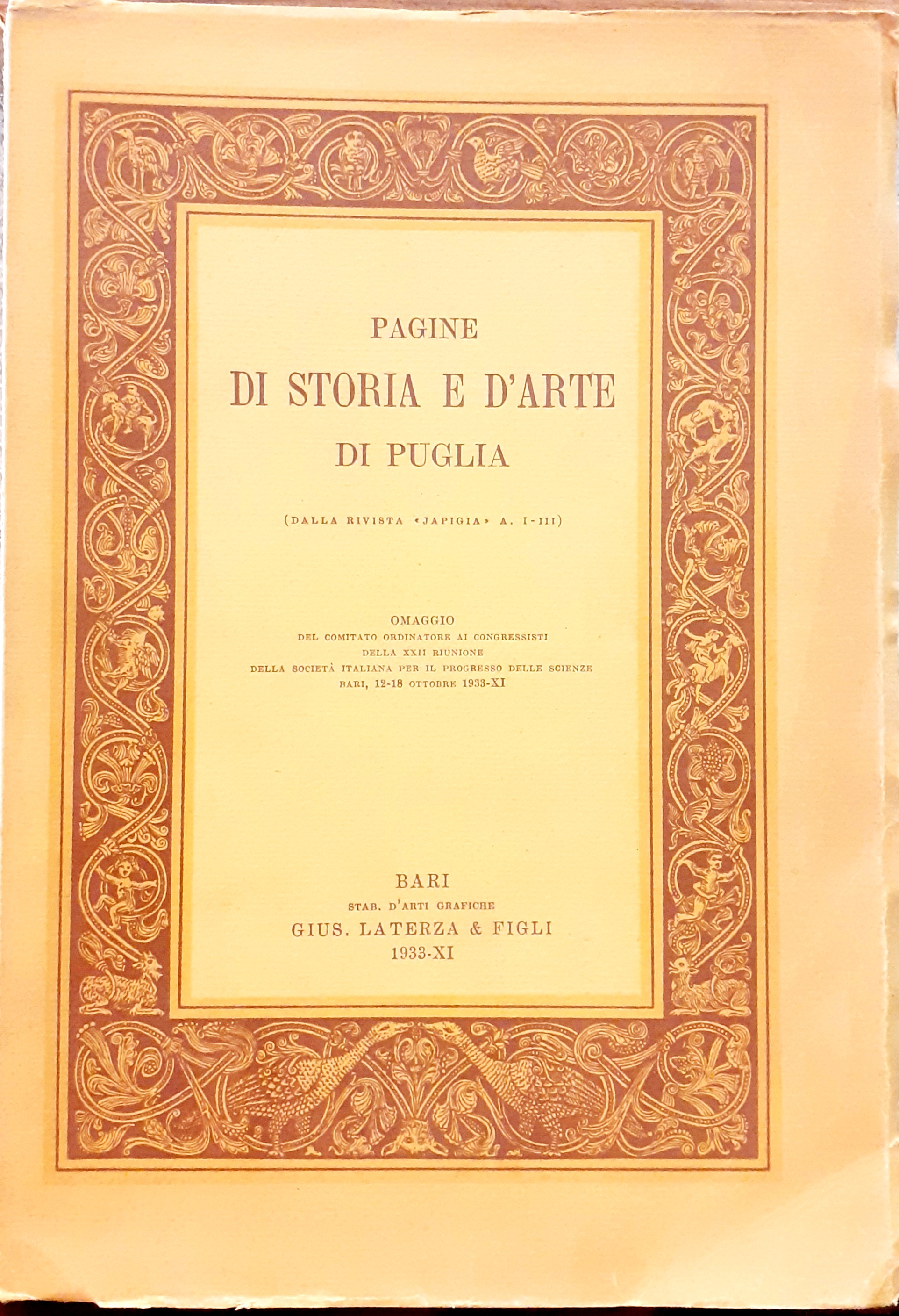 PAGINE DI STORIA E D'ARTE DI PUGLIA.