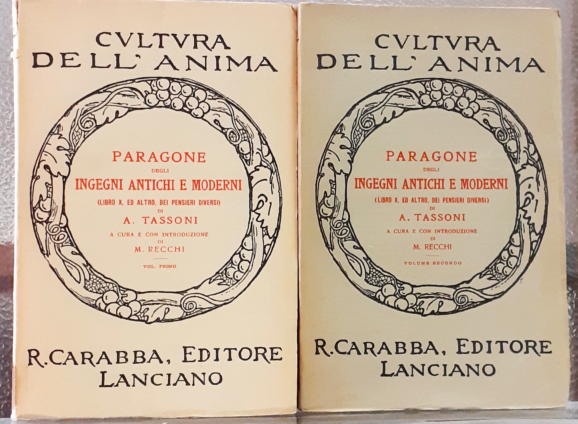 PARAGONE DEGLI INGEGNI ANTICHI E MODERNI (LIBRO X, ED ALTRO, …