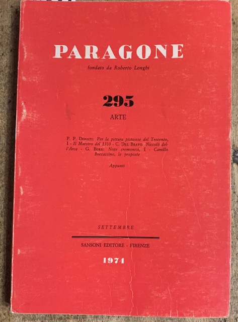 PARAGONE. RIVISTA MENSILE DI ARTE FIGURATIVA E LETTERARIA FONDATA DA …