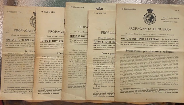 PROPAGANDA DI GUERRA. TUTTO E TUTTI PER LA PATRIA., 10 …