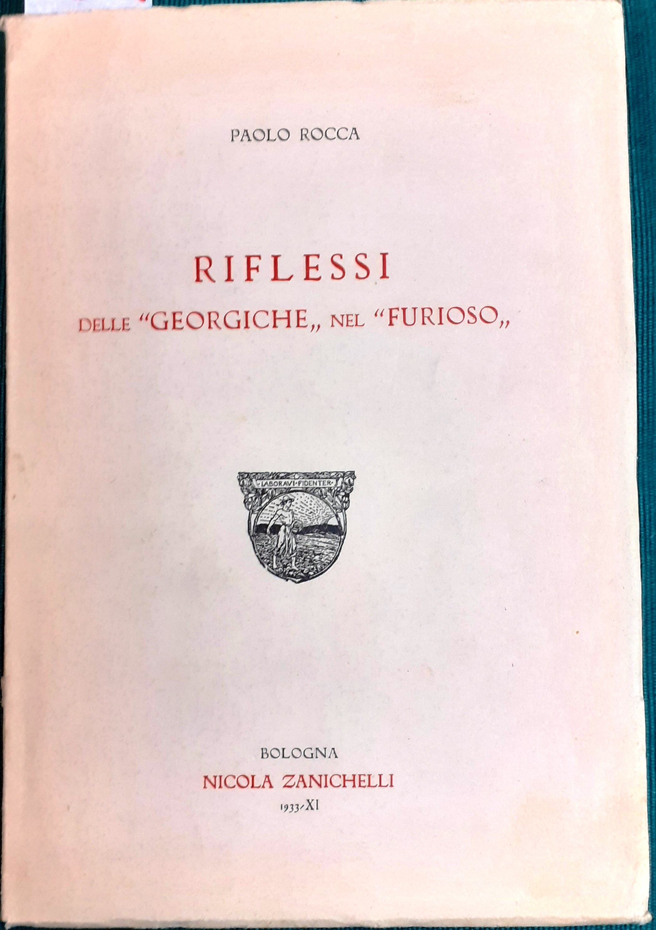 RIFLESSI delle " GEORGICHE " nel " FURIOSO".