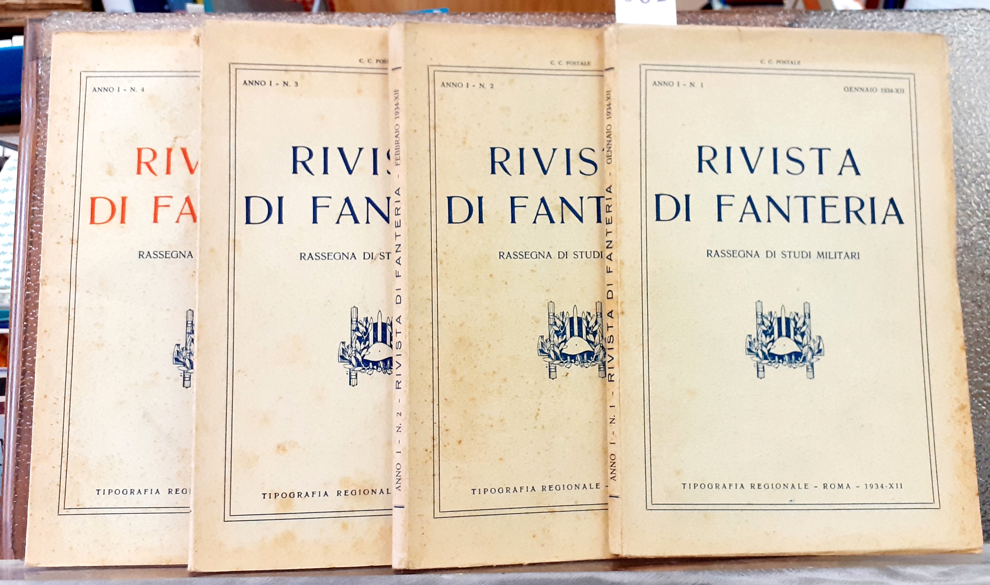 RIVISTA DI FANTERIA. RASSEGNA DI STUDI MILITARI. Anno I. 1934, …