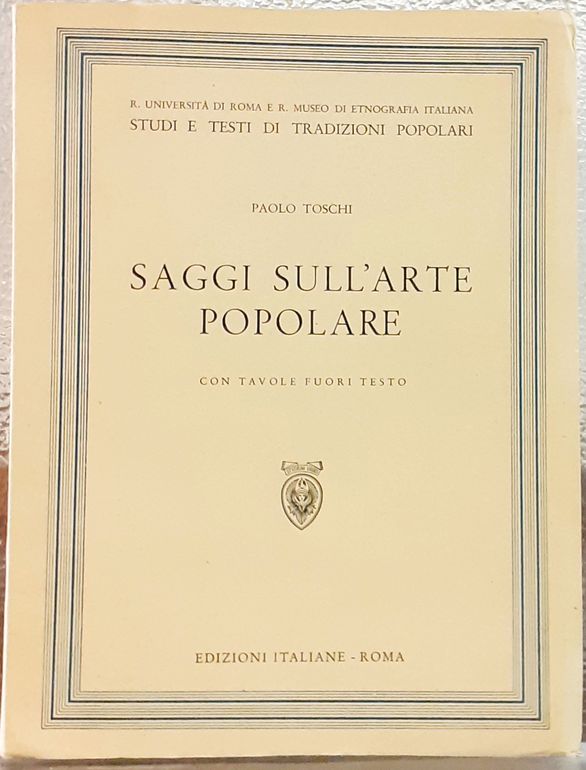 SAGGI SULL'ARTE POPOLARE.
