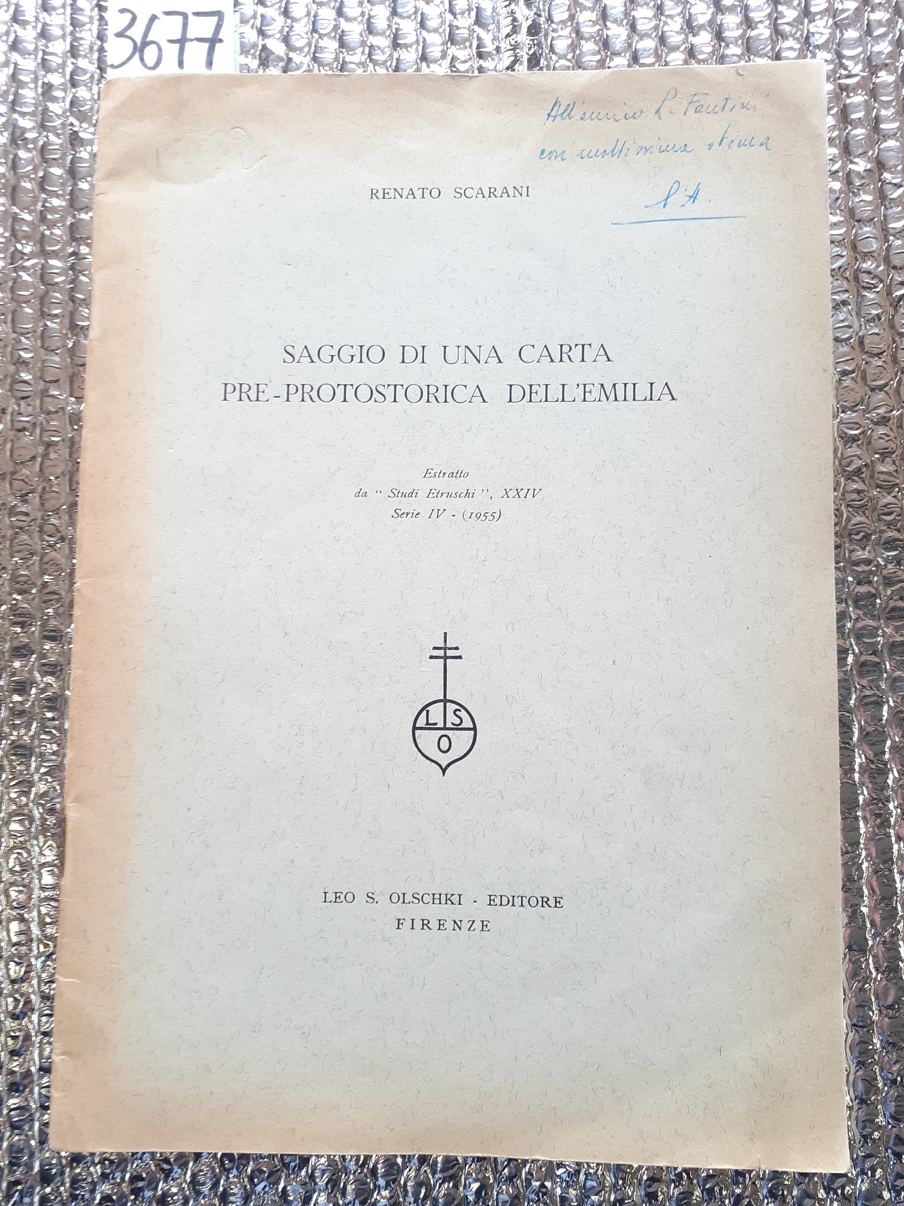 SAGGIO DI UNA CARTA PRE-PROTOSTORICA DELL' EMILIA.