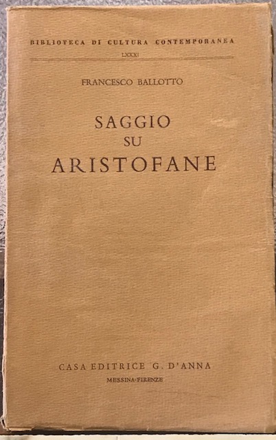 SAGGIO SU ARISTOFANE.